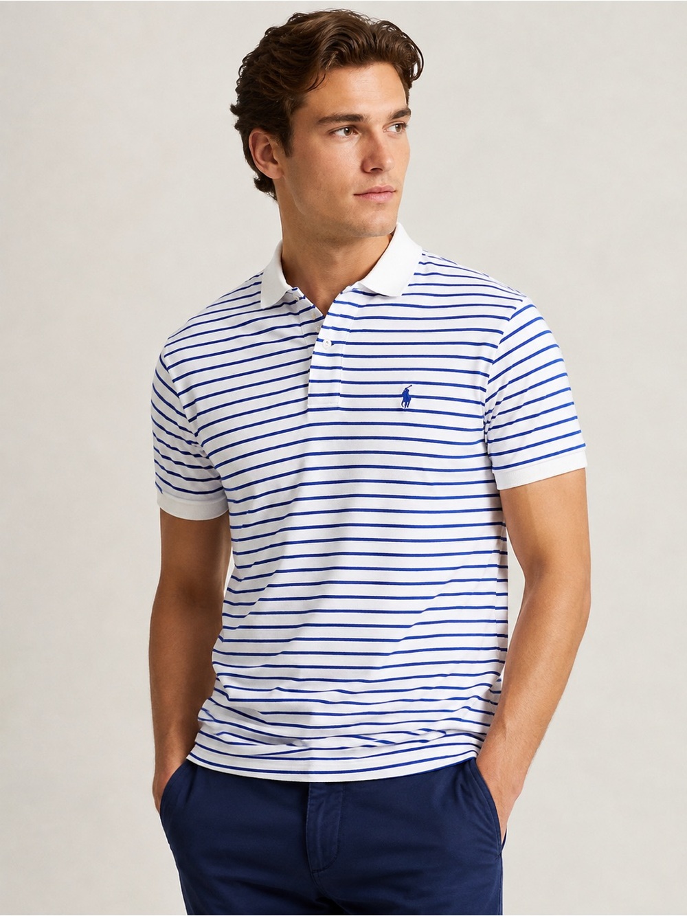 Polo Ralph Lauren Striped Performance Mesh Polo Shirt